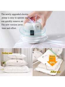 RAF 一套秋冬衣物收纳电动真空泵，防潮真空压缩袋，自动密封，适用于室内衣物、裤子、床上用品真空收纳，以及户外旅行衣物收纳袋