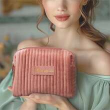 Personalisierte Namens-Kosmetiktasche, Brautjungferngeschenk, Hochzeitsgeschenk, Reise-Kulturtasche, Make-up-Tasche, Geburtstagsgeschenk für sie, Muttertagsgeschenk - Verschiedenfarbig - Übersicht 3