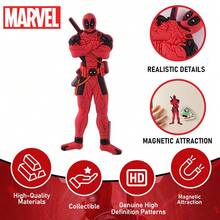 Marvel 1PC  Officially Licensed Deadpool Refrigerator Magnet PVC Magnet Fun Gift For Deadpool Fan Durable Lightweight Perfect For Home Office Kitchen Collectible Merchandise Unique Deadpool Design Gift - Burgundy - View 6