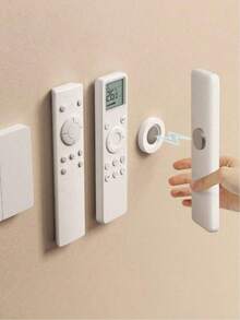 5pcs/10pcs Remote Control Holder, Magnetic Invisible Wall Mount Suitable For Various Household Appliances Remote Controls, Insertable Storage, Frameless Hanging Decoration Without Nails, Easy Installation - Multicolor - View 1