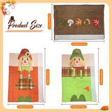 Fall Refrigerator Handle Covers Set Of 3, Kitchen Decor Scarecrows Appliance Handle Covers For Microwave Oven Thanksgiving Decorations Home Decor Halloween Room Decor Halloween Decor