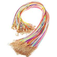 10/20/30/40/50/100pcs Wax Cord Necklace String, Gold Lobster Clasp Braided Rope Necklace, Leather Cord Necklace, Bulk Jewelry Making Chain, Necklace& Bracelet Cord