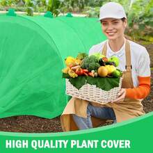 绿色植物覆盖物防霜防晒，厚防冻毯，可抵御 28°F 的低温，浮动行，花园织物材料，冬季防寒，园艺羽绒 - 綠色 - 查看 4