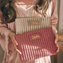 Personalized Name Cosmetic Bag, Personalized Bridesmaid Gift, Wedding Gift, Travel Toiletry Bag, Cosmetic Bag, Birthday Gift For Her, Mother's Day Gift