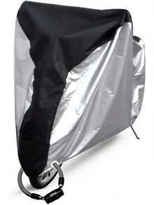 PUBAMALL Funda de Bicicleta - Resistente al Agua y Anti-- Cubiertas de Almacenamiento para Bicicletas de montaña y Carretera - plata y negro - Ver 13