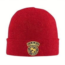 2025 NEW Residents Game Evils Stars Logo RPD Badge Knitted Hat Women Men Beanies Autumn Winter Acrylic Raccoon Dep  Warm Melon Cap - màu đen - Xem 8