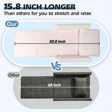 ZZW Sleeper Chair 84" Extra Long Convertible Chair Bed Upgraded 3-In-1 To 4-In-1 Pull Out Chair & Single Sofa Bed For Adult Sleeping Chair For Living Room & Small Space - Khaki - View 2