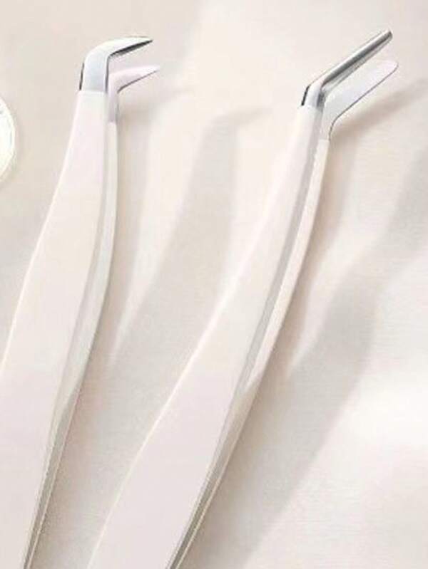 1 Piece High Precision Accurate Hair Removal, Non-Shedding Round Head Clamp, And Skin-Friendly, Non-Damaging To Skin, False Eyelash Golden Feather Clamp.