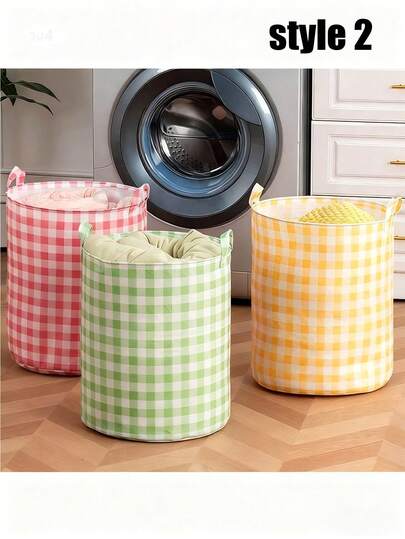 1pc Large-Capacity Waterproof Folding Dirty Clothes Basket Storage Basket, Suitable For Organizing Dirty Clothes Baskets, Storage Baskets And Laundry Baskets In Bedrooms, Bathrooms, Living Rooms And Dormitories At Home,Foldable Storage Basket