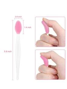 1 件粉色去黑头刷双面面部清洁 TPE 刷，多功能去角质美容工具 - 粉色 - 查看 8