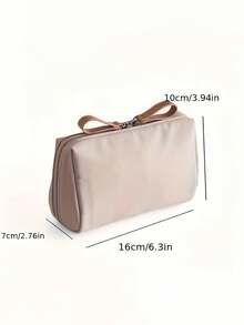 韩式口红收纳包，化妆包，阳离子迷你旅行收纳包，混色尼龙手提包收纳包 - 轻便易携，时尚收纳方案，可存放日常必需品和旅行配件 | 时尚包 | 轻便尼龙二合一化妆品收纳包，简约拉链袋，适合旅行和户外活动