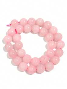 1 Stück Natürliche Rosenquarz Kristall Lose Perlen für DIY Schmuckherstellung, Armbänder, Halsketten