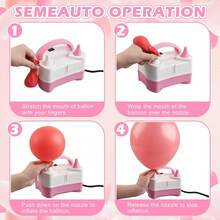 220V-240V 400W Bomba eléctrica portátil para inflar globos, adecuada para la inflación de globos de fiesta