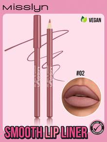 Misslyn Smooth Lip Liner Pencil, Long-Lasting Color, Intense Lip Color, Glides On Smoothly, Lip Liner, Y2K Makeup, Party Beach Travel Camping Outdoor Gift, Fashionable Rose Girl New Year Cosmetics Cosplay Best Travel Holiday Colorful Campus School Charming Atmosphere Chinese New Year, Natural, High Color Payoff Natural Lip Makeup Soft Core Long-Lasting Smooth Ultra-Fine, Matte Lip Liner Pencil, Valentine's Day Gift, Vegan, Cruelty-Free