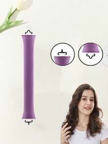 4 piezas Juego de rizador de cabello: 1 pieza Sombrero de ala ancha de satén + 3 piezas Varillas rizadoras de cabello sin calor. Gorro de dormir clásico de unicolor elástico y suave para mujer, gorro de ducha, turbante de imitación de seda para el cabello con banda elástica para proteger el cabello de daños, diadema de ala ancha de alta elasticidad, gorro de dormir para protección del cabello al aire libre, suave y transpirable para dormir, sin necesidad de calentamiento para rizar el cabello durante la noche, ondas sin calor, artículos esenciales de viaje, artículos esenciales de viaje, peinado, peluquería