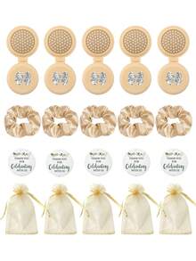 4/20pcs Bridal Party Gift Set, Pink Bow Mirror Comb Folding Hair Comb Bow Hair Ring, With Thank You Card And Storage Bag, Wedding, Suitable For Bridesmaids And Guests.Back To School,Hair Brush,Slick Back Brush,Styling Brush,Curly Hair Brush,Edge Brush,Hair Comb,Brush Hair,Hair Brush Set,Comb Hair,Comb For Curls,Detangling Brush,Hair Brush For Women,Hair,Travel,Hair Products,Hair Tools,Hair Stuff,Barber,Barber Accessories,Barbershop,Hairdressing Equipment