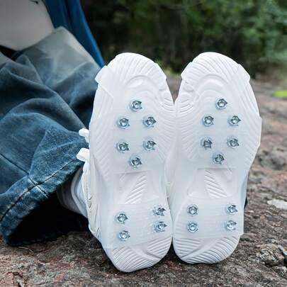 1 Cặp bao giày chống trượt, đinh giày đi tuyết, đinh giày mùa đông ngoài trời, đinh bám leo núi tuyết