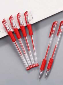 欧洲标准中性笔、圆珠笔、填充套装黑色蓝色红色墨水子弹头0.5毫米凝胶笔学校和办公用品文具 - 多色 - 查看 7