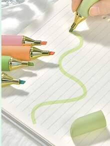 4pcs In Set Colin 669 Fruit-Colored Mist Large-Capacity Lipstick, Student Key Point Marking Soft Tip DIY Painting Highlighter