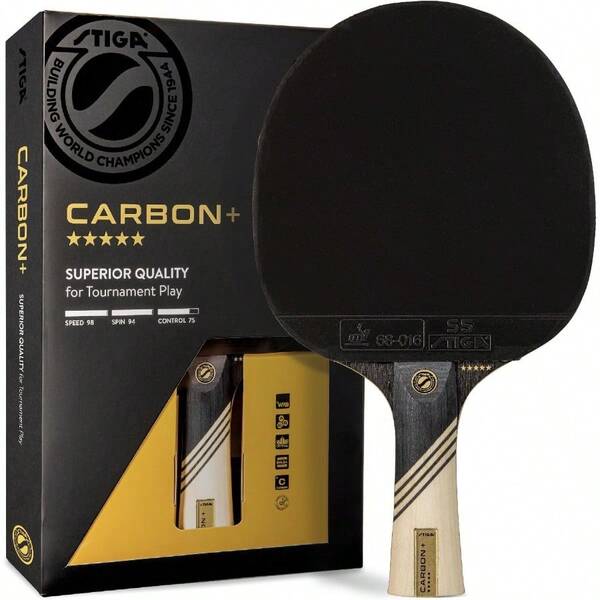 YCarbon+ Ping Pong Paddle 7ply Extra Light Carbon Fiber Blade 2mm Premium Sponge Concave Pro Handle For Exceptional Grip Performance Table Tennis Racket For TournamentLevel Play Redy