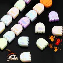 10 件丙烯酸 UV 涂层彩色鬼珠，适用于 DIY 珠宝、手链和串珠，独特设计珠子，适合 DIY 珠宝制作，万圣节派对礼物 - DIY串珠 - 查看 4