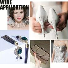 一卷10码爪链，电泳钻链，镀密爪钻链，派对礼服装饰钻链，圣诞装饰钻链，服装装饰配件，DIY美甲镶钻手机壳装饰配件 - 黑色 - 查看 3