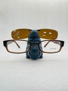 1 Piece Eyeglass Frame, Clip-On, 2 In 1, PROMOTION - Brown-p - View 5