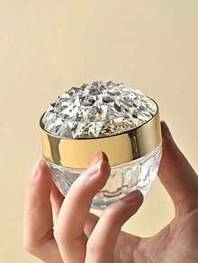 1pc 50ml Luxury Crystal Glass Face Cream Jar, Includes Mud Mask & Makeup Remover, Diamond Cream Empty Bottle (50ml), Screw-Top Cosmetic Container, Suitable For Face & Body Lotion, Fragrance-Free - Multicolor - View 7