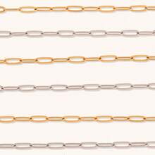 1pc Stainless Steel Waterproof & Fade-Resistant Figaro Chain Necklace, Suitable For Men And Women Daily Wear - Paper Clip Chain - View 5