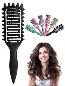 Bright Red Curl Defining Hair Brush, Flash Boar Bristle Styling Brush For Curly Hair, Shaping & Defining Curls For Women,Back To School,Travel Holiday Essentials,Hair Accessories For Women - Multicolor - View 15