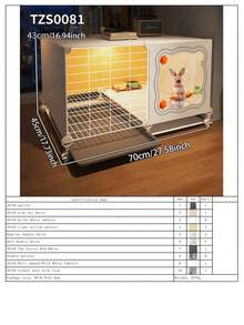 Kaninbur med kattlåda, inomhuskaninvilla, marsvinbur med separat boområde och bricka