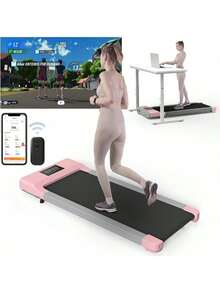 Treadmill Quiet Under Desk Treadmill For Home Use Remote Control & App-Enabled No Assembly Required Fitness Data RecordingTreadmill Desk Max 159 Kg App Control Walking Pad With AI Accompaniment - 美規B型插(110-127V) - 查看 7