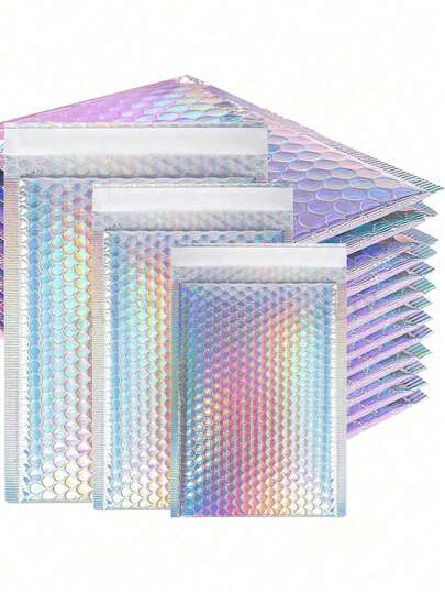 Bubble Mailers 5 Packs, Self-Seal Waterproof Padded Envelopes, Multi-Color Poly Bubble Shipping Bags For Small Business Jewelry Cosmetics