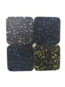 4 Heavy-Duty Shock-Absorbing Treadmill Mats, Non-Slip Sports Floor Mats, Noise Reduction Mats, Household, Commercial Places, Carpets, Wooden Floors, Etc., Treadmills, Fitness Equipment, Yoga, Weightlifting Floor Protection Mats