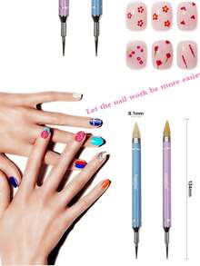 2 buc strasuri pix punctare, strasuri cu două capete, pietre prețioase cristale, pixere ceară creion stilou burghiu stilou cristal mărgele mâner manichiură unghii artă DIY decorare instrument (albastru violet)