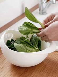 1 pièce Panier de drainage multifonctionnel de cuisine, panier multifonctionnel pour le lavage et l'égouttage du riz, polyvalent pour le nettoyage des ustensiles de cuisine, légumes et fruits