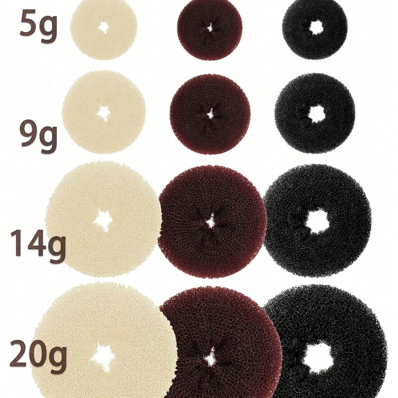 1pc Donut Bun Maker, Donut Bun Styling Tool, Bun Maker, Donut Bun Shaper (Color Reference: Beige, Coffee, Black), Hair Styling Set, Hair Styling Tools Set, Hair Styling Tools, Hair Accessories