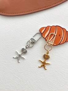 2pcs (Gold/Silver) Metal Palm Tree Pendant - Bag Charm & Keychain Accessory, Suitable For Handbag, Wallet, Backpack And Car Keys - Fashionable Coconut Tree Jewelry Inspired Decor, Durable Metal Bag Charm, Perfect For Beach Vacation Bag - Multicolor - View 12
