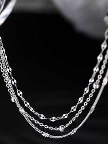 1pc Delicate Minimalist 3-Layer Braided Pearl Bracelet, Suitable For Women