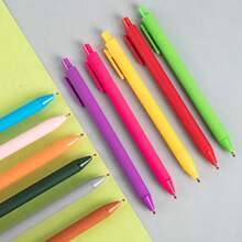 12/6/3pcs Morandi Pastel Colored Ink Gel Pen Set - Retractable Rubber Finished Gel Ink Pens-Aesthetic Pens - Colorful & Cute Pens For Journaling, Writing, Office And School Supplies