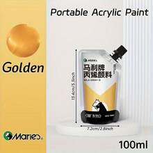 Marie's Acrylic Paint (100ml/3.38oz), Assorted Colors, Water-Proof, Portable Art Pigments For DIY Craft, Graffiti, Drawing, Painting, Canvas, Rock, Wood, Wall And Ceramic, Professional Rich Pigments For Adults & Artists - Single Piece - View 47