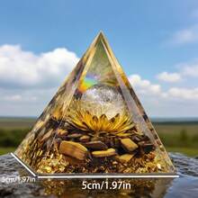 Stonehaven 1個生命之花orgonite財富療愈水晶金字塔,附有虎眼石和白水晶,可以提升財富、繁榮和引來成功的好運 - 虎眼生命之花 - 查看 12