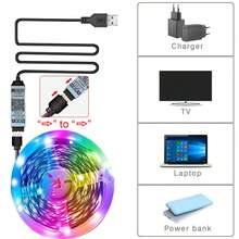 1 pieza Tira de luces LED, control de aplicación inteligente, luces de color que cambian con la música, luces RGB regulables para habitación, TV, cocina, bar, juegos, Navidad, decoración de fiesta - 24 TECLAS - Ver 4