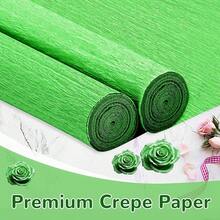 Crepe Paper Streamers 2 Rolls, 10 X 98Inch Crepe Paper Sheets Colourful Paper Flower Wrapping Paper Crafts Birthday Wedding Holiday Party Decorations (Champagne) - 草綠色 - 查看 6