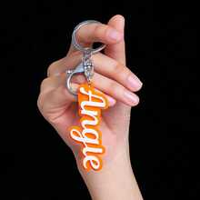 Customized Acrylic Name Keychain, Old English Font, Personalized Letter Keyring, Creative Backpack Pendant, Suitable For Bags, Keys, Suitcases, Ideal Gift For Couples, Friends And Pets, Birthday Present, ,Colorful,Cute,Adorable,Funny,Kawaii,Y2K,Stylish,Unisex,Casual,Custom,Personalized,Unique,Customized,Ideal Gifts For Him,Ideal Gifts For Her,Her,Boyfriend,Girlfriend,Family,Friends - Black and White - View 21