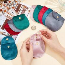 1pc/10pcs/50pcs Velvet Gift Bags, Jewelry Packaging Bags, Jewelry Gift Bags, Wedding Birthday Party Candy Bags, Earring Bracelet Necklace Compact Storage Bags, Party Confetti Celebration Gift Wrap Bags