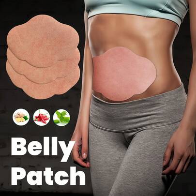 56Pcs, Belly Patch, Extra Large Mugwort Moxibustion Patch, Non-Woven Material, Breathable, Suitable For Belly, Shoulders, Back, Waist