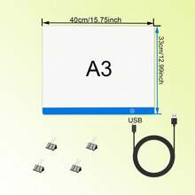 A2/A3/A4 Light Pad Kit, Dimmable Light Box, Eye Protection Diamond Painting Light Board With Top Clip, Portable Light Pad For Tracing Painting, Calligraphy, Watercolor, And Diamond Painting, Anniversary Gifts For Wife Girlfriend, Birthday Gifts For Friend Daughter