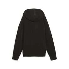 Puma 女式刺绣徽标羊毛夹克，带连帽，带衬里，秋冬 - 黑色 - 查看 2