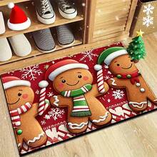 1pc Comfortable Christmas, Santa Claus Printed Faux Wool Bathroom Mat, Kitchen Mat, Doormat - Super Soft Microfiber, Suitable For Kitchen, Bathroom, Decorative Doormat - Multicolor - View 17